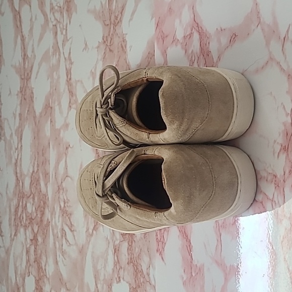 EUC Franco Fortini Taupe Suede Leather James Sneakers Sz Men 10.5 - Picture 4 of 9